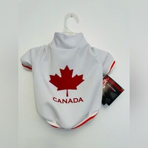 Dog It Canada White and Red Olympic Small Dog Jersey Size Medium - NWT w flaw